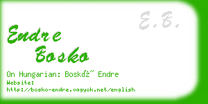 endre bosko business card